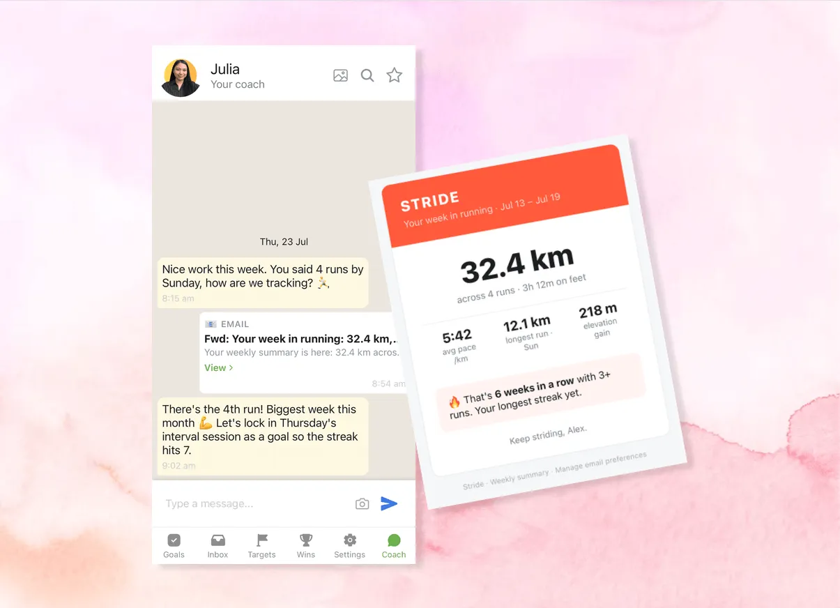 Email to coach chat, mobile share and connect your AI - version 2.7.0 is out!